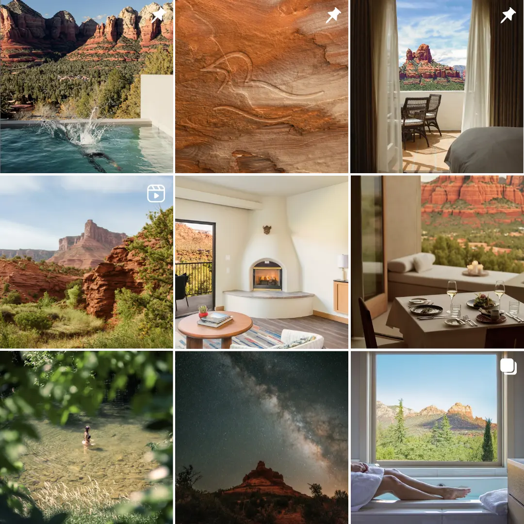 L'Auberge de Sedona Instagram grid