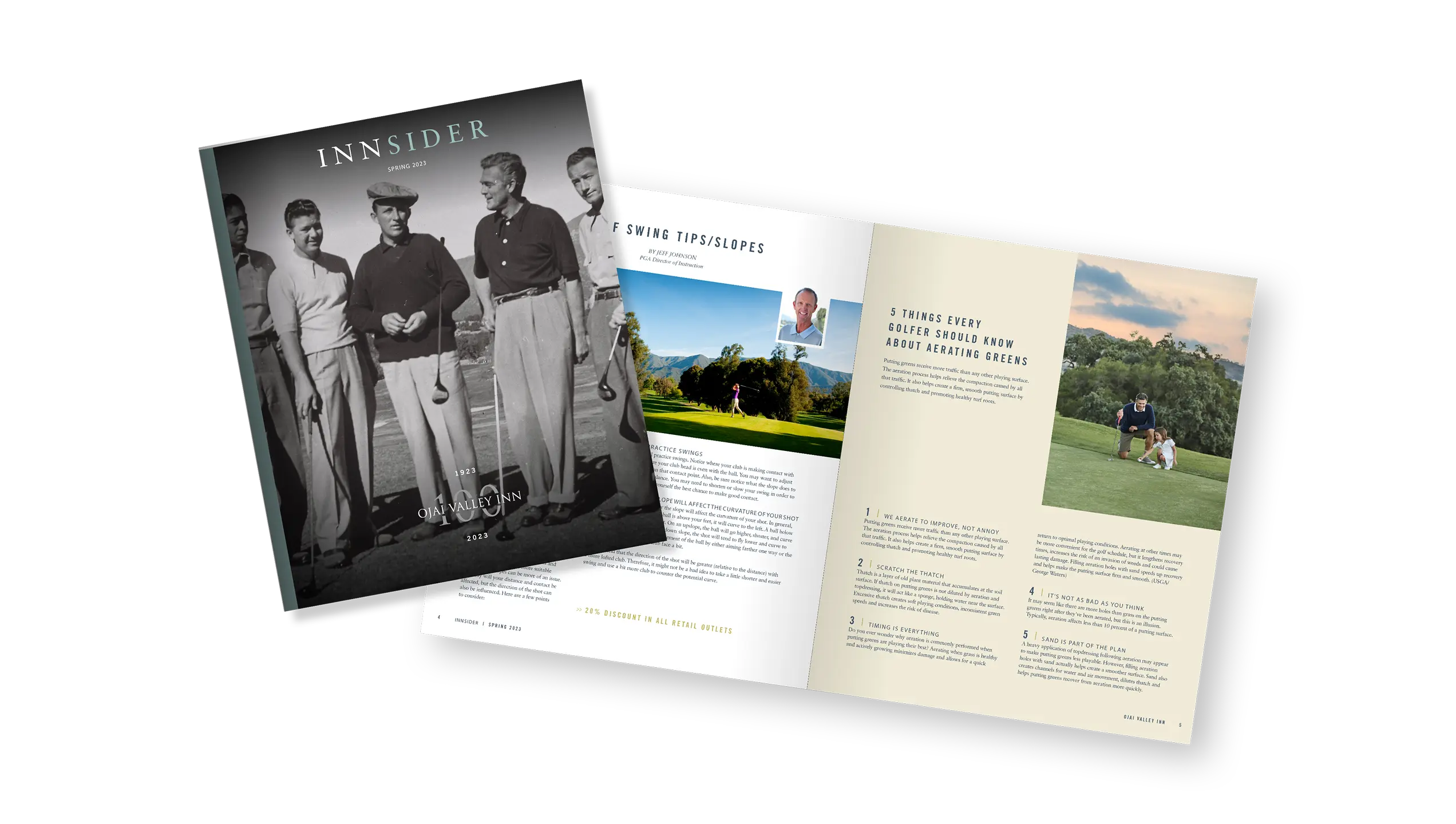 Ojai Valley Inn Golf Magazine spread