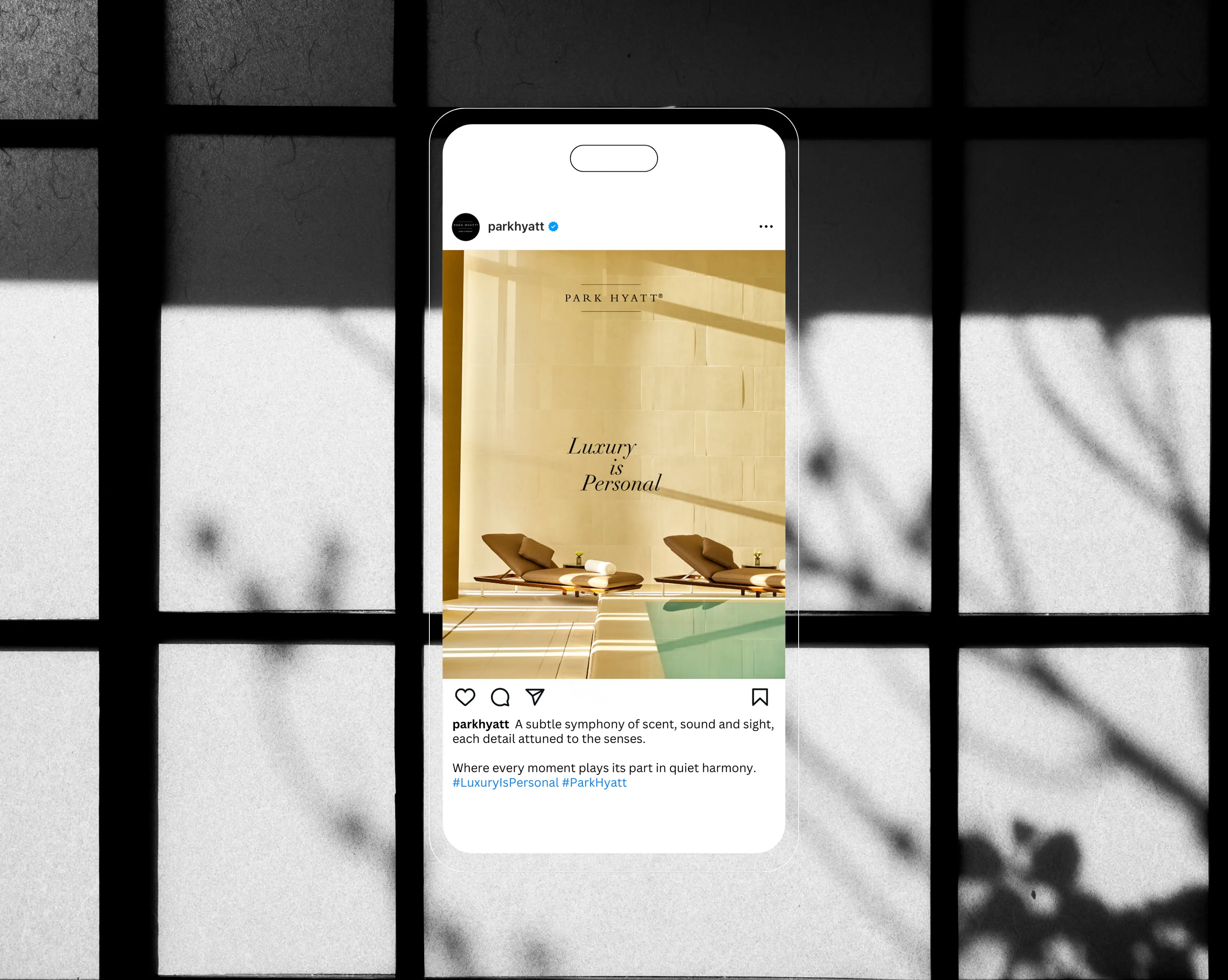 Park Hyatt Luxury Is Personal Instagram campaign