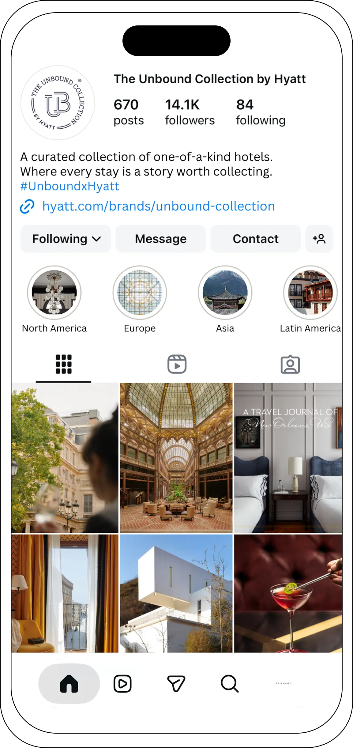 The Unbound Collection Instagram profile